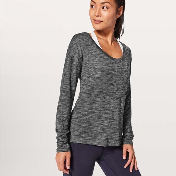 Lululemon Meant To Move Long Sleeve Heathered Top - Picture 2 of 12